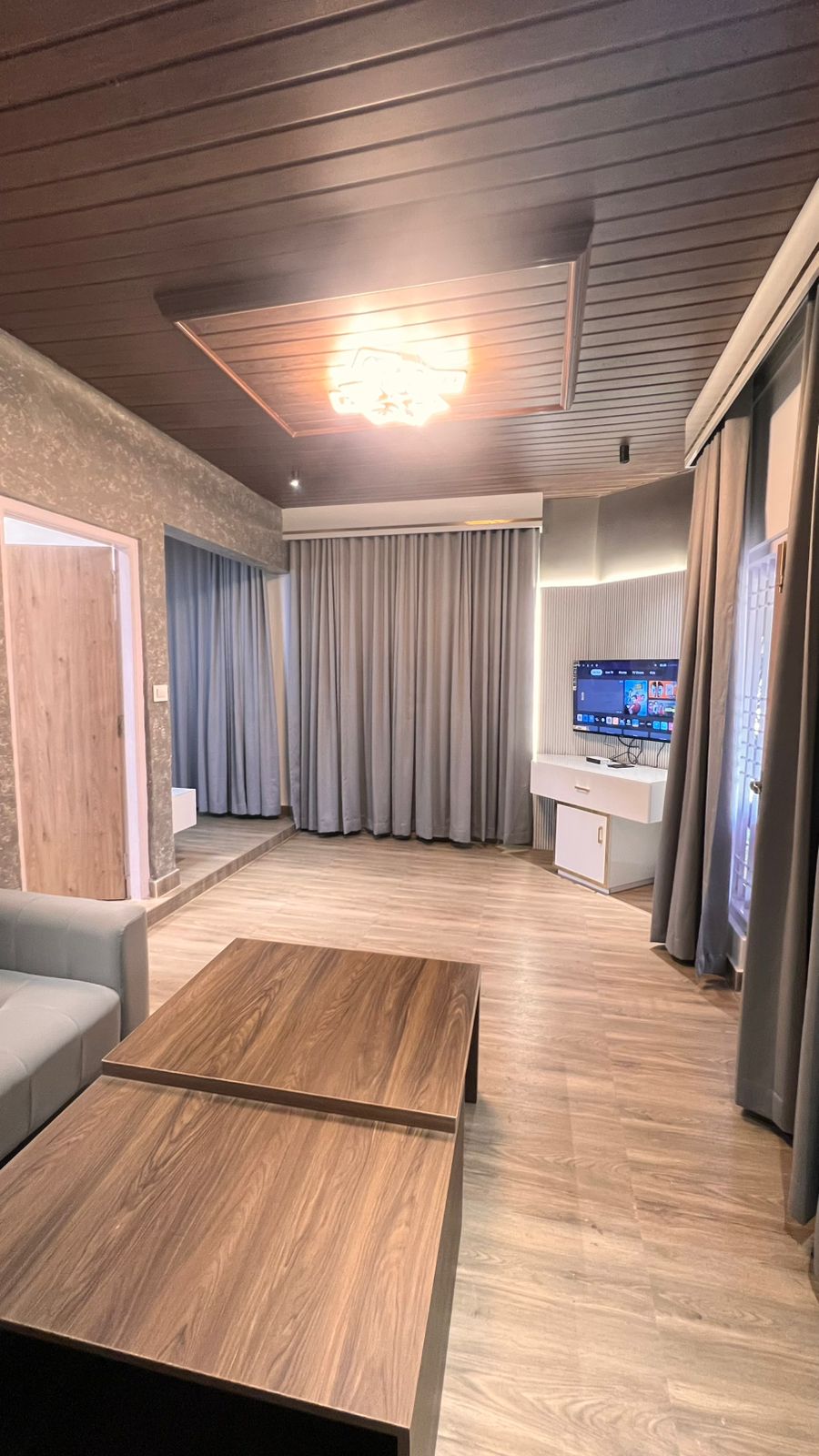 Independent forest villa living space